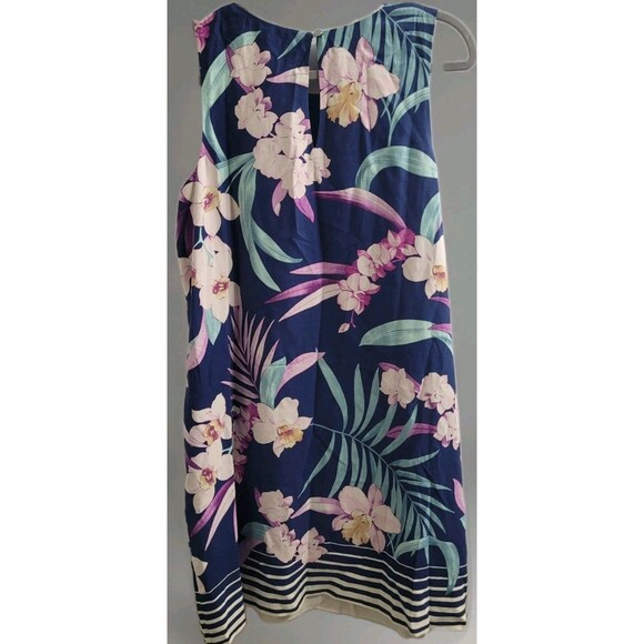 Tommy Bahama Orchid Opulence Print Sleeveless Silk Shift Dress Size Medium - Picture 13 of 13